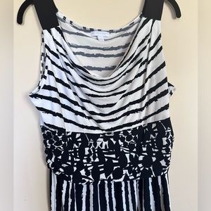 Black and White Striped Women's Dress